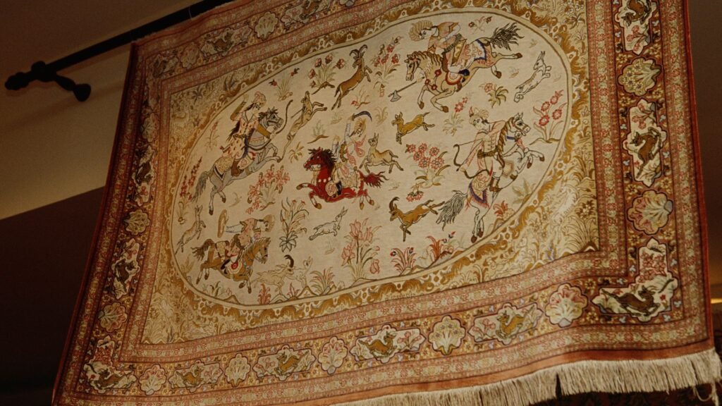 Ornate Area Rug in living room